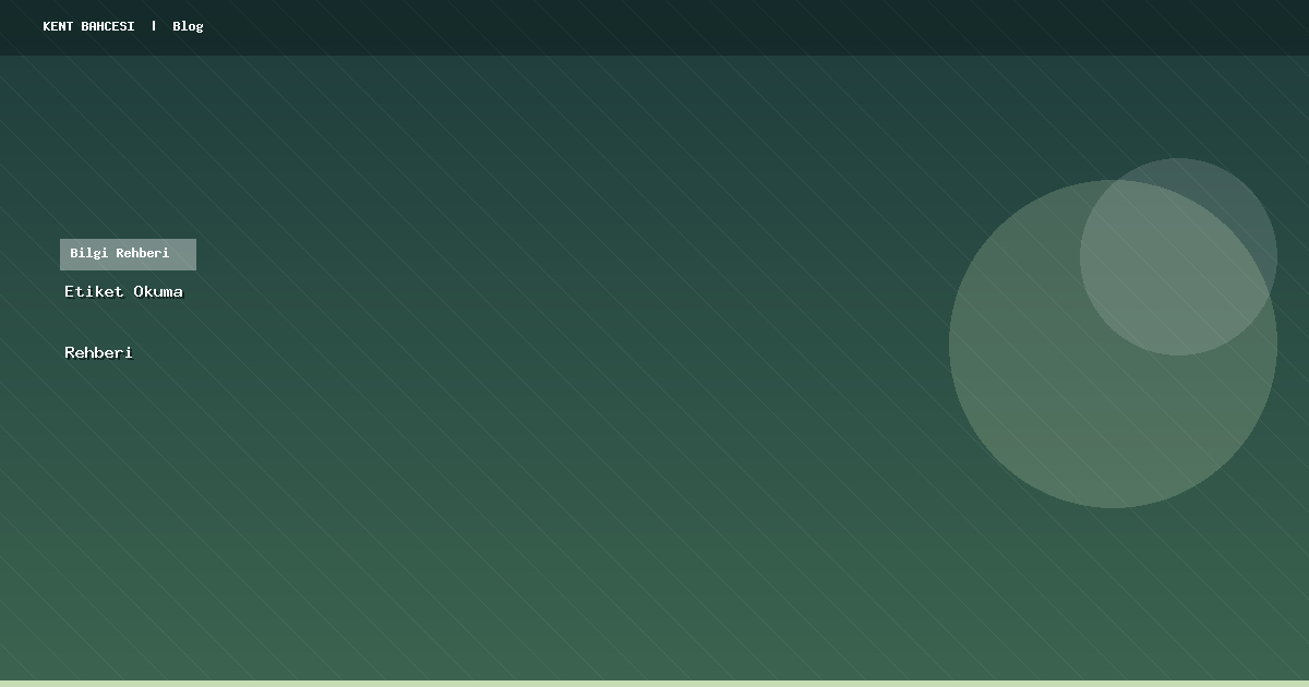 Bakım Yağı Alırken Etiket Okuma Rehberi