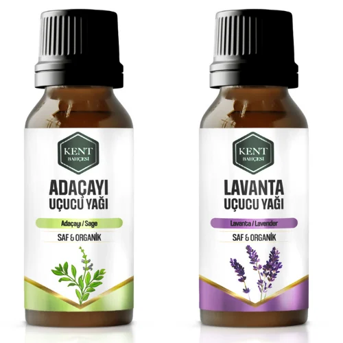 2 Li Uçucu Yağ Seti Adaçayı + Lavanta 10 ml