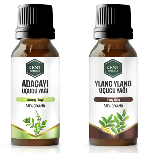 2 Li Uçucu Yağ Seti Adaçayı + Ylang Ylang 10 ml
