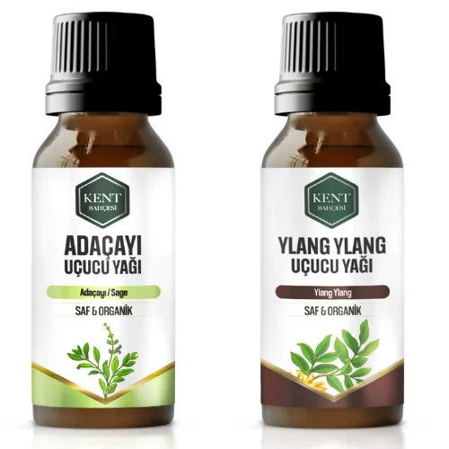 2 Li Uçucu Yağ Seti Adaçayı + Ylang Ylang 10 ml