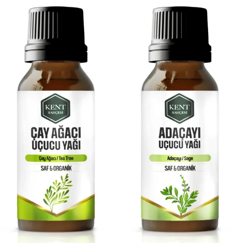 2 Li Uçucu Yağ Seti Çay Ağacı + Adaçayı 10 ml