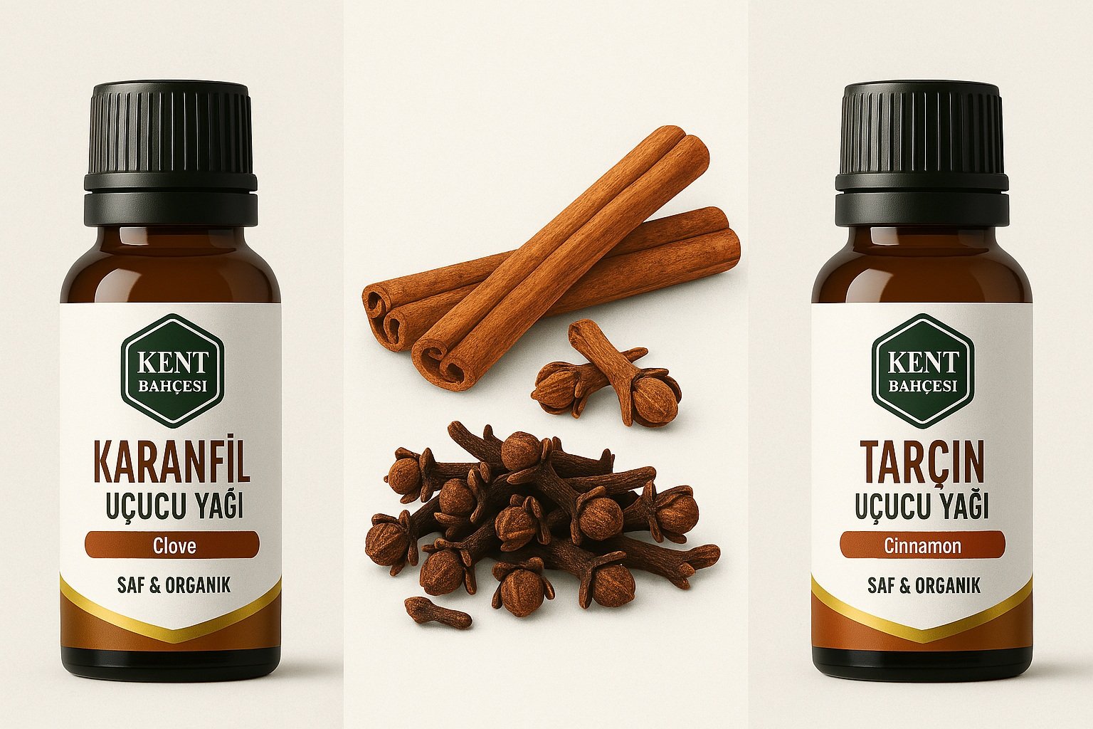 2 Li Uçucu Yağ Seti Karanfil + Tarçın 10 ml