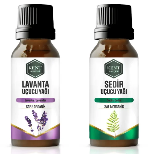 2 Li Uçucu Yağ Seti Lavanta + Sedir 10 ml