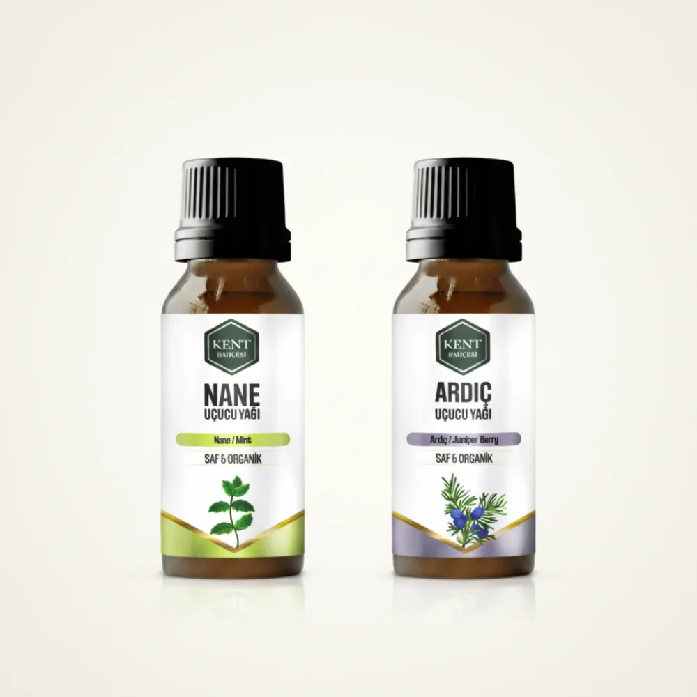2 Li Uçucu Yağ Seti Nane + Ardıç 10 ml
