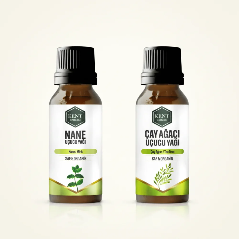 2 Li Uçucu Yağ Seti Nane + Çay Ağacı 10 ml