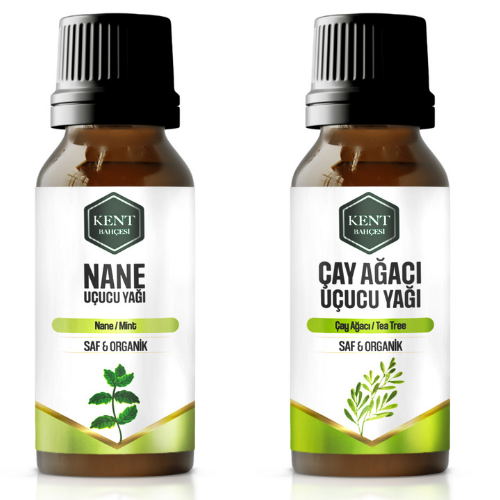 2 Li Uçucu Yağ Seti Nane + Çay Ağacı 10 ml