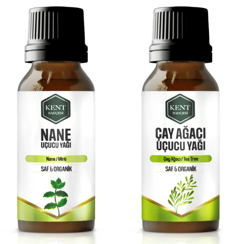2 Li Uçucu Yağ Seti Nane + Çay Ağacı 10 ml