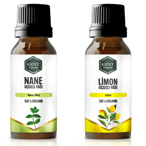 2 Li Uçucu Yağ Seti Nane + Limon 10 ml