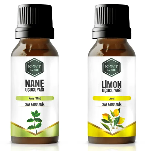 2 Li Uçucu Yağ Seti Nane + Limon 10 ml
