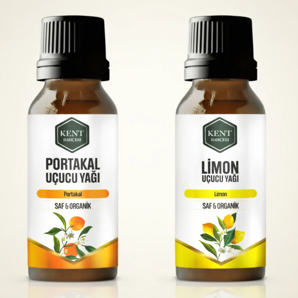 2 Li Uçucu Yağ Seti Portakal + Limon 10 ml