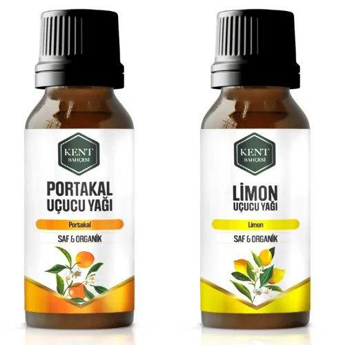 2 Li Uçucu Yağ Seti Portakal + Limon 10 ml
