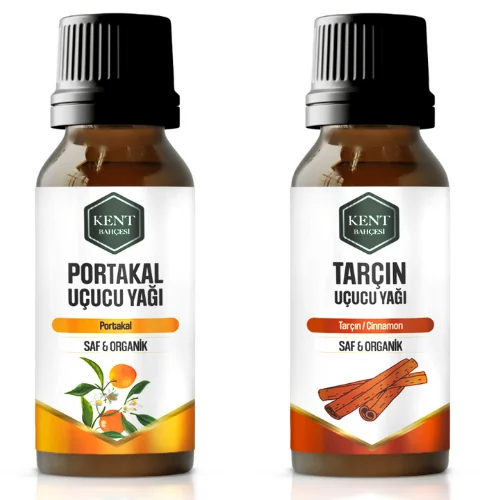 2 Li Uçucu Yağ Seti Portakal + Tarçın 10 ml