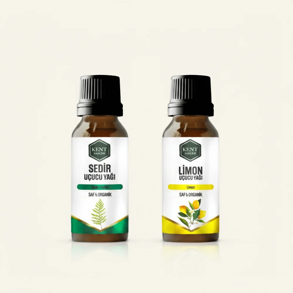 2 Li Uçucu Yağ Seti Sedir + Limon 10 ml