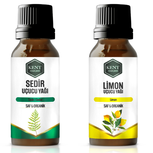 2 Li Uçucu Yağ Seti Sedir + Limon 10 ml