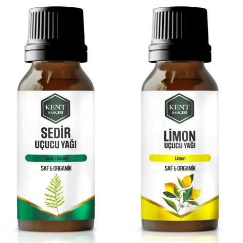 2 Li Uçucu Yağ Seti Sedir + Limon 10 ml