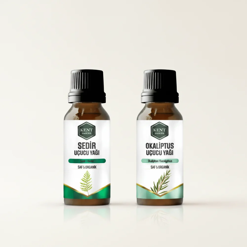 2 Li Uçucu Yağ Seti Sedir + Okaliptüs 10 ml