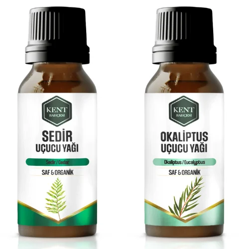 2 Li Uçucu Yağ Seti Sedir + Okaliptüs 10 ml