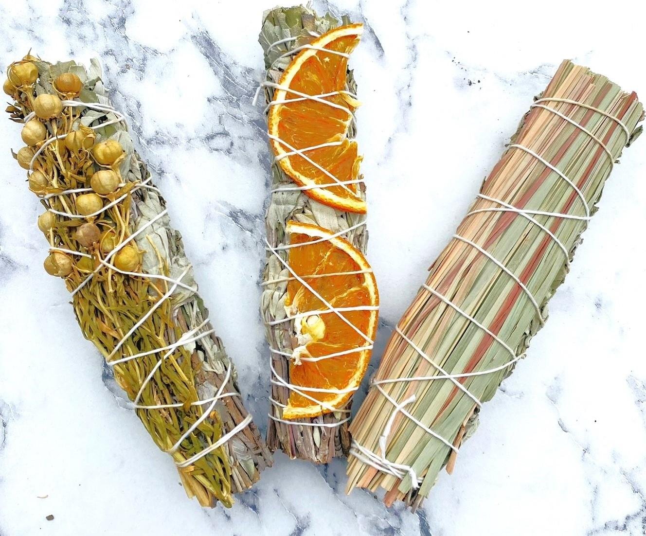 3'lü Adaçayı Arınma Enerji Ritüel Seti — Doğal Adaçayı Demeti