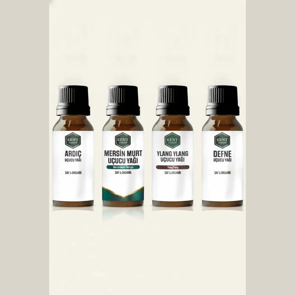 4'lü Uçucu Yağ Seti Ardıç Murt Ylang Ylang Defne 10 ml