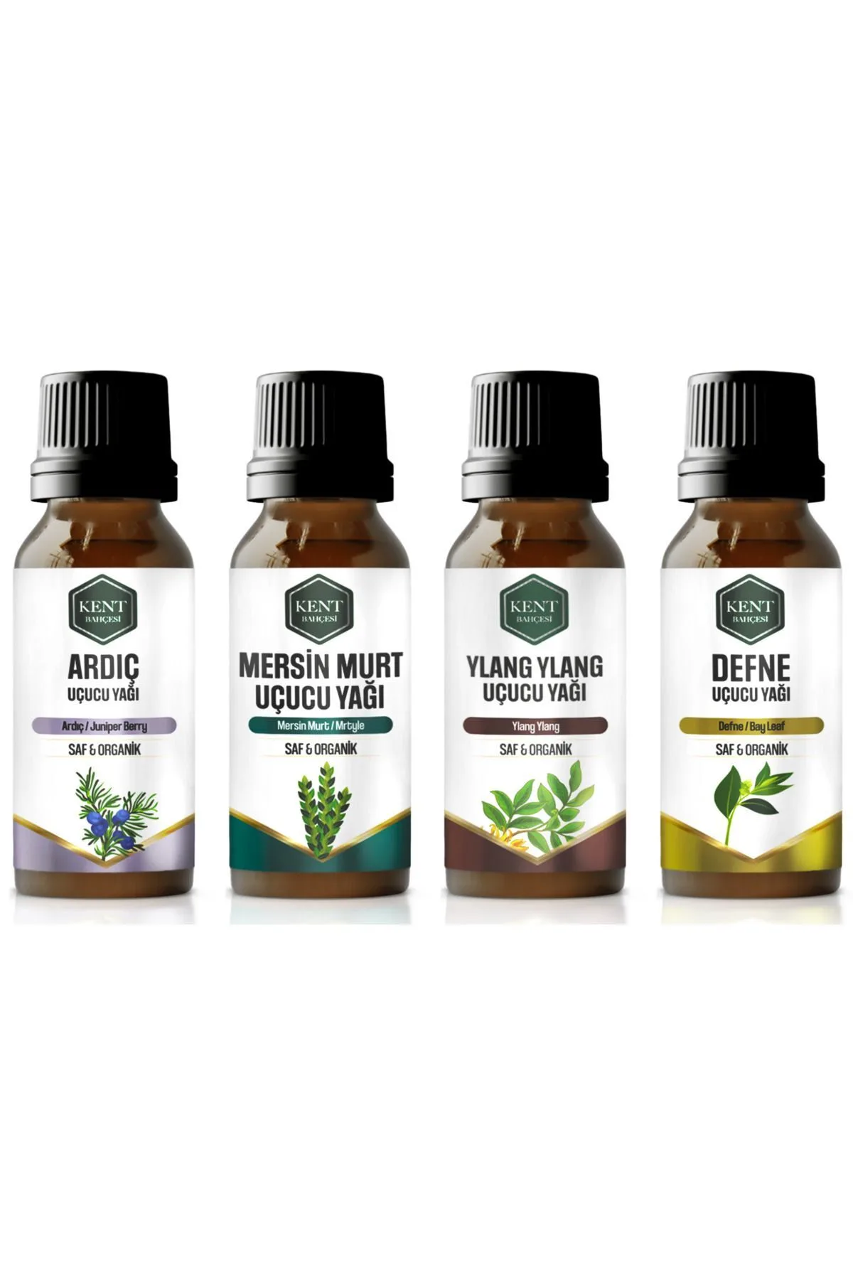 4'lü Uçucu Yağ Seti Ardıç Murt Ylang Ylang Defne 10 ml