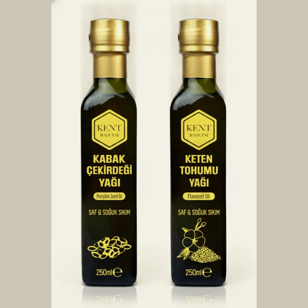 Kabak Çekirdeği ve Keten Tohumu Yağı Seti – 2 × 250 ml