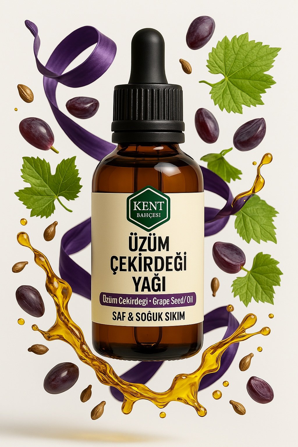 Üzüm Çekirdeği Yağı 30 ml Soğuk Sıkım